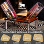 Chambong Holder for Easy Refills - Premium Wood Stand Holds 2 Pieces